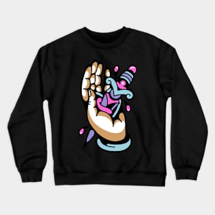 Hand dagger Crewneck Sweatshirt